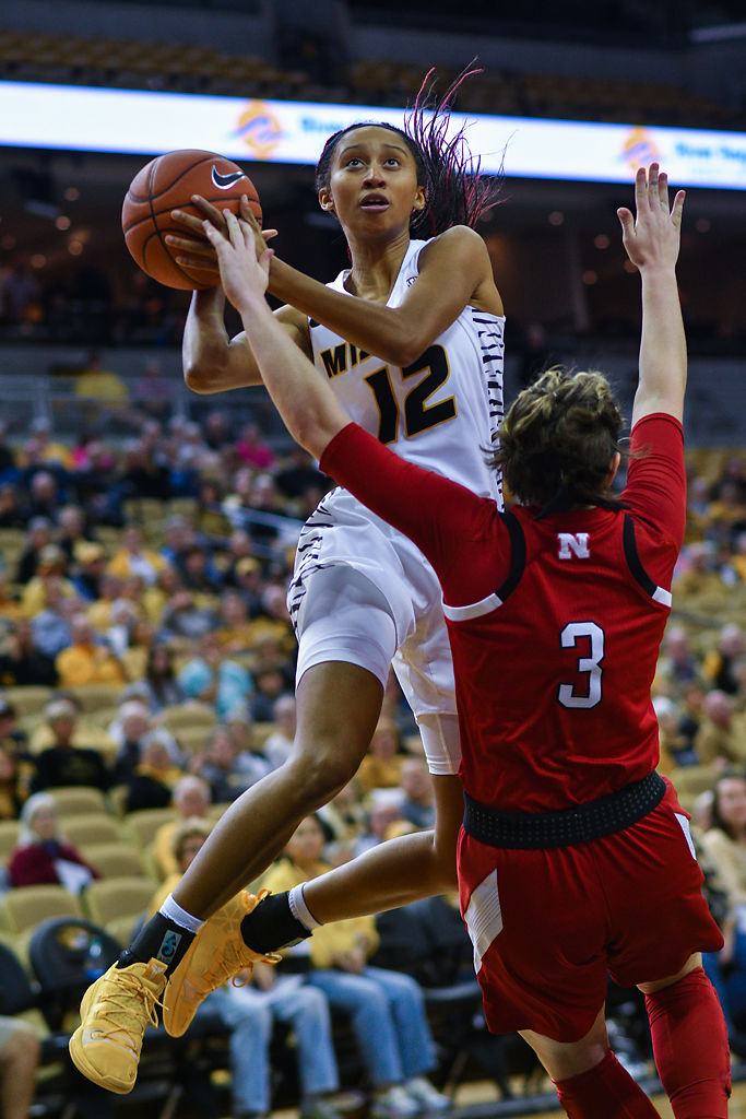 Missouri junior Elle Brown leaps